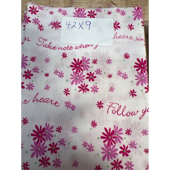 Polka Dot & Floral Fabric Bundle - 27x9 & 42x9 Inches - Cotton Sewing Material - Picture 2 of 3